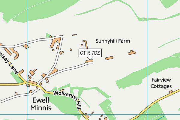 CT15 7DZ map - OS VectorMap District (Ordnance Survey) CT15 7DZ map - OS VectorMap District (Ordnance Survey)