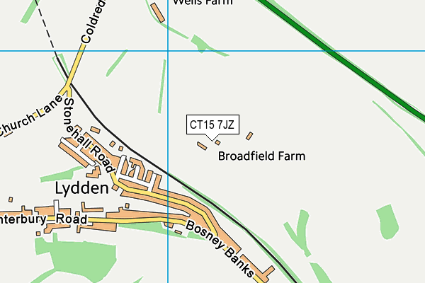 CT15 7JZ map - OS VectorMap District (Ordnance Survey) CT15 7JZ map - OS VectorMap District (Ordnance Survey)