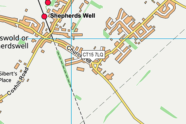 CT15 7LQ map - OS VectorMap District (Ordnance Survey) CT15 7LQ map - OS VectorMap District (Ordnance Survey)