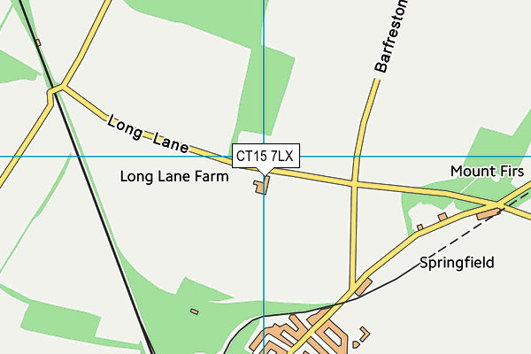 CT15 7LX map - OS VectorMap District (Ordnance Survey) CT15 7LX map - OS VectorMap District (Ordnance Survey)