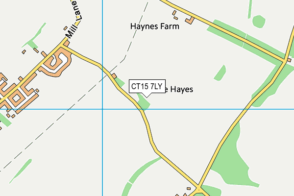 CT15 7LY map - OS VectorMap District (Ordnance Survey) CT15 7LY map - OS VectorMap District (Ordnance Survey)