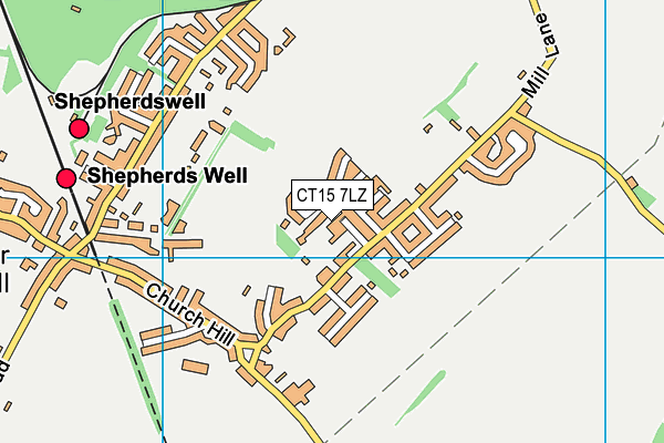 CT15 7LZ map - OS VectorMap District (Ordnance Survey) CT15 7LZ map - OS VectorMap District (Ordnance Survey)