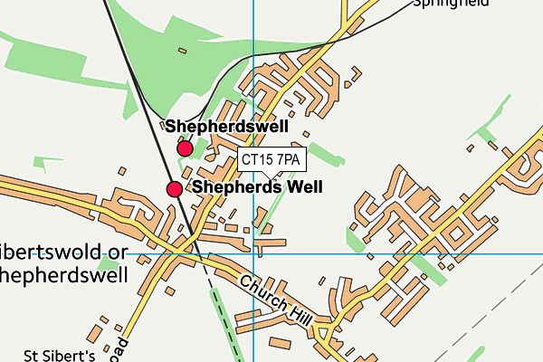 CT15 7PA map - OS VectorMap District (Ordnance Survey) CT15 7PA map - OS VectorMap District (Ordnance Survey)