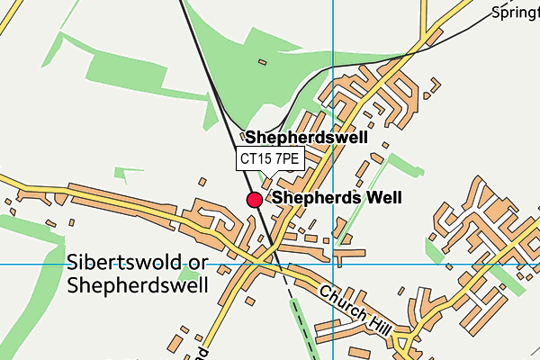 CT15 7PE map - OS VectorMap District (Ordnance Survey) CT15 7PE map - OS VectorMap District (Ordnance Survey)