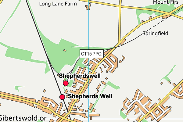CT15 7PQ map - OS VectorMap District (Ordnance Survey) CT15 7PQ map - OS VectorMap District (Ordnance Survey)