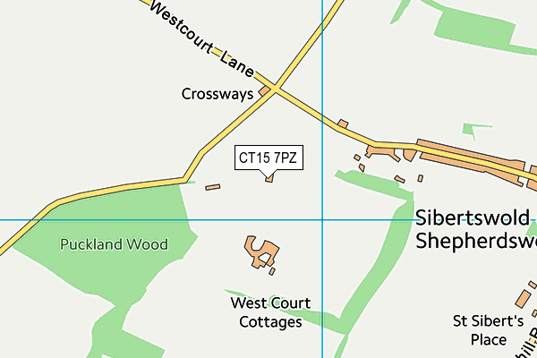 CT15 7PZ map - OS VectorMap District (Ordnance Survey) CT15 7PZ map - OS VectorMap District (Ordnance Survey)