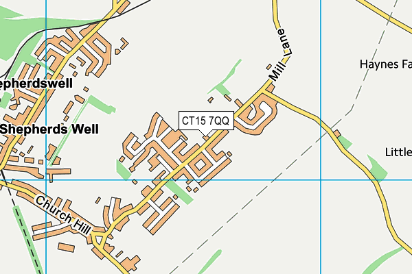 CT15 7QQ map - OS VectorMap District (Ordnance Survey) CT15 7QQ map - OS VectorMap District (Ordnance Survey)