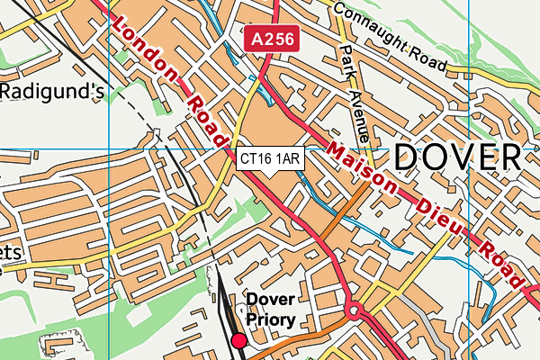 CT16 1AR map - OS VectorMap District (Ordnance Survey) CT16 1AR map - OS VectorMap District (Ordnance Survey)