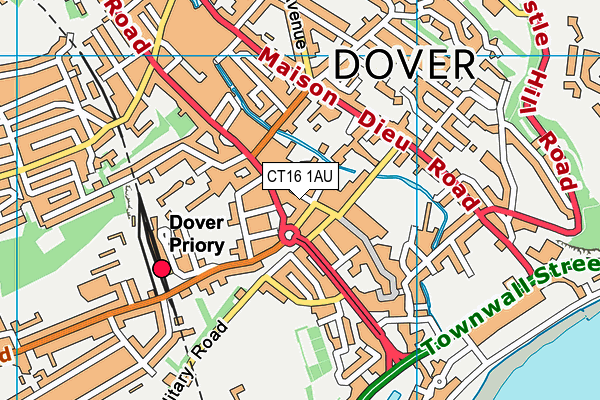 CT16 1AU map - OS VectorMap District (Ordnance Survey) CT16 1AU map - OS VectorMap District (Ordnance Survey)