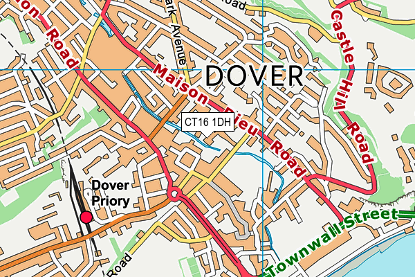 CT16 1DH map - OS VectorMap District (Ordnance Survey) CT16 1DH map - OS VectorMap District (Ordnance Survey)