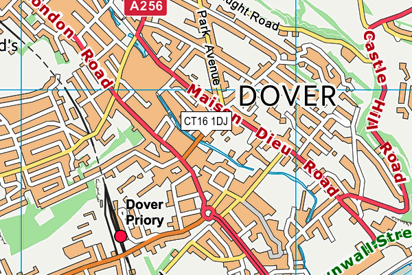 CT16 1DJ map - OS VectorMap District (Ordnance Survey) CT16 1DJ map - OS VectorMap District (Ordnance Survey)