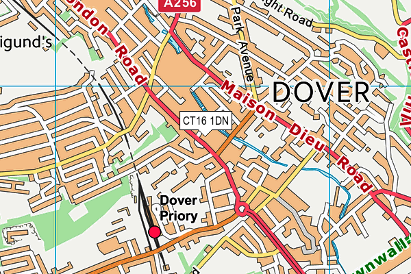 CT16 1DN map - OS VectorMap District (Ordnance Survey) CT16 1DN map - OS VectorMap District (Ordnance Survey)