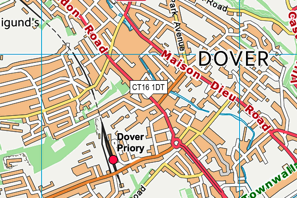 CT16 1DT map - OS VectorMap District (Ordnance Survey) CT16 1DT map - OS VectorMap District (Ordnance Survey)