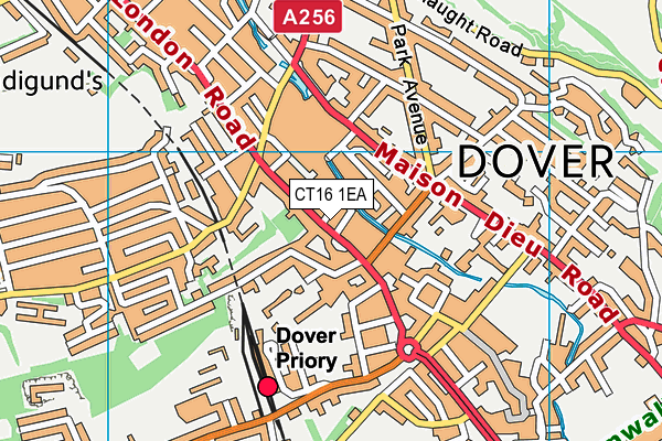 CT16 1EA map - OS VectorMap District (Ordnance Survey) CT16 1EA map - OS VectorMap District (Ordnance Survey)