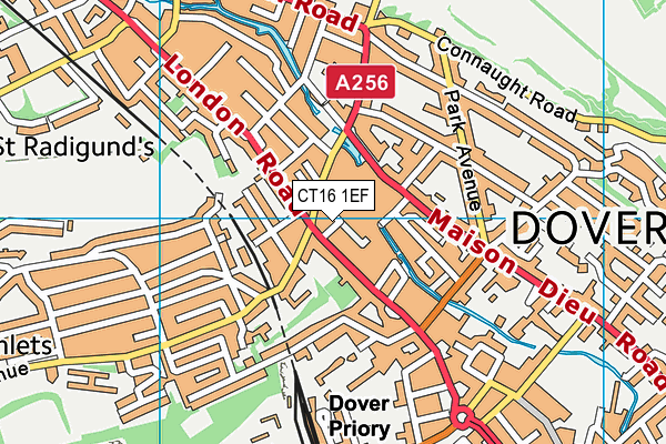 CT16 1EF map - OS VectorMap District (Ordnance Survey) CT16 1EF map - OS VectorMap District (Ordnance Survey)