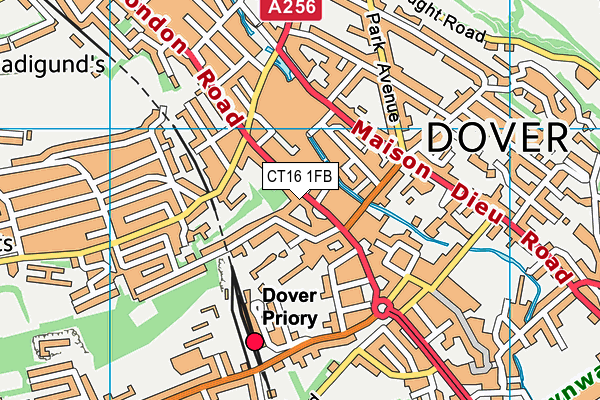 CT16 1FB map - OS VectorMap District (Ordnance Survey) CT16 1FB map - OS VectorMap District (Ordnance Survey)