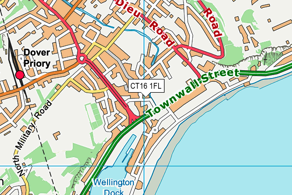 CT16 1FL map - OS VectorMap District (Ordnance Survey) CT16 1FL map - OS VectorMap District (Ordnance Survey)
