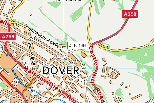 CT16 1HH map - OS VectorMap District (Ordnance Survey) CT16 1HH map - OS VectorMap District (Ordnance Survey)