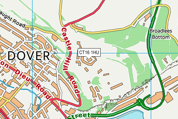 CT16 1HU map - OS VectorMap District (Ordnance Survey) CT16 1HU map - OS VectorMap District (Ordnance Survey)