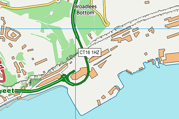 CT16 1HZ map - OS VectorMap District (Ordnance Survey) CT16 1HZ map - OS VectorMap District (Ordnance Survey)
