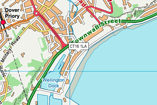 CT16 1LA map - OS VectorMap District (Ordnance Survey) CT16 1LA map - OS VectorMap District (Ordnance Survey)