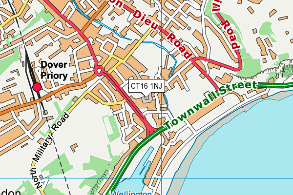 CT16 1NJ map - OS VectorMap District (Ordnance Survey) CT16 1NJ map - OS VectorMap District (Ordnance Survey)