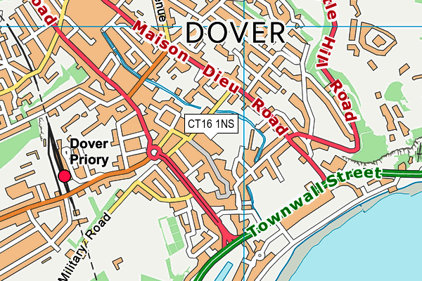 CT16 1NS map - OS VectorMap District (Ordnance Survey) CT16 1NS map - OS VectorMap District (Ordnance Survey)