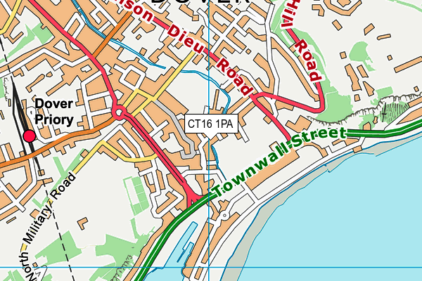 CT16 1PA map - OS VectorMap District (Ordnance Survey) CT16 1PA map - OS VectorMap District (Ordnance Survey)