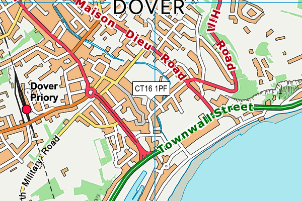 CT16 1PF map - OS VectorMap District (Ordnance Survey) CT16 1PF map - OS VectorMap District (Ordnance Survey)