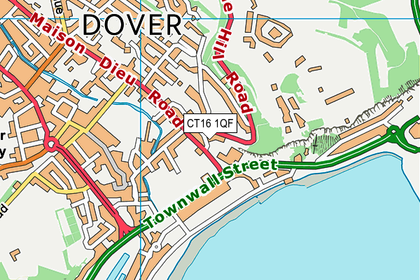 CT16 1QF map - OS VectorMap District (Ordnance Survey) CT16 1QF map - OS VectorMap District (Ordnance Survey)