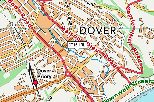 CT16 1RL map - OS VectorMap District (Ordnance Survey) CT16 1RL map - OS VectorMap District (Ordnance Survey)
