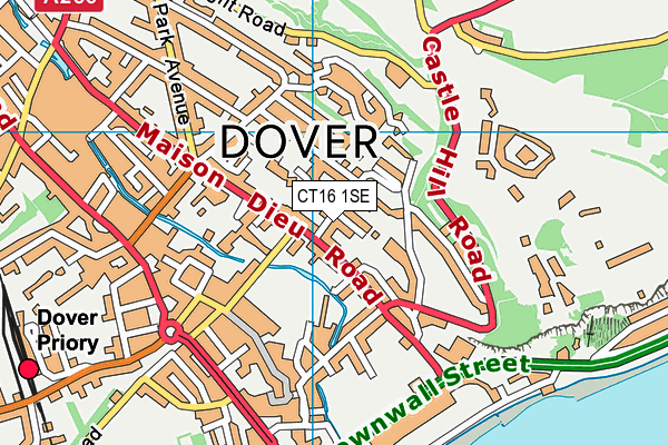CT16 1SE map - OS VectorMap District (Ordnance Survey)