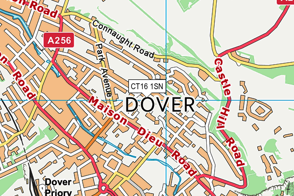CT16 1SN map - OS VectorMap District (Ordnance Survey) CT16 1SN map - OS VectorMap District (Ordnance Survey)