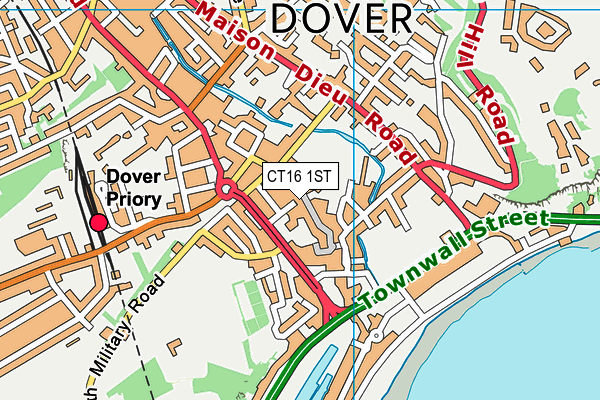 CT16 1ST map - OS VectorMap District (Ordnance Survey) CT16 1ST map - OS VectorMap District (Ordnance Survey)