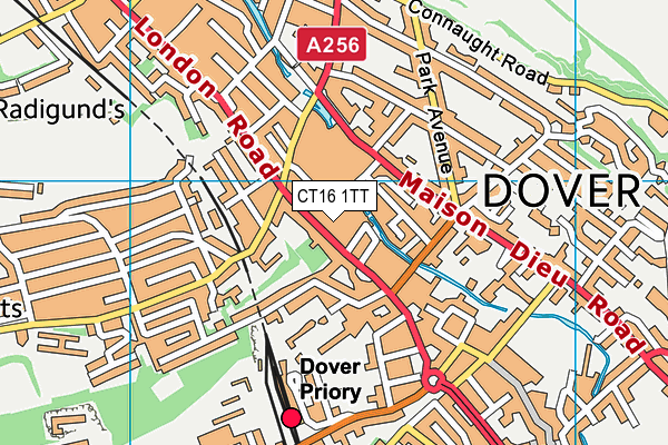 CT16 1TT map - OS VectorMap District (Ordnance Survey) CT16 1TT map - OS VectorMap District (Ordnance Survey)