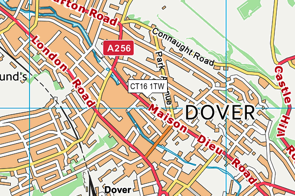 CT16 1TW map - OS VectorMap District (Ordnance Survey) CT16 1TW map - OS VectorMap District (Ordnance Survey)