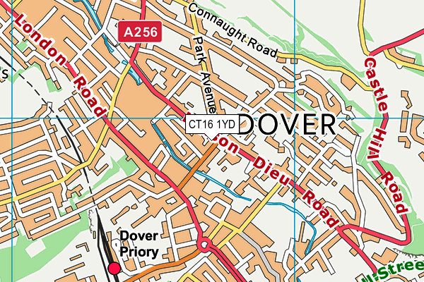 CT16 1YD map - OS VectorMap District (Ordnance Survey) CT16 1YD map - OS VectorMap District (Ordnance Survey)