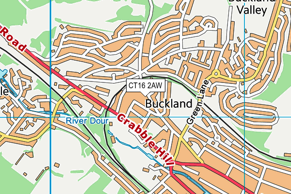 CT16 2AW map - OS VectorMap District (Ordnance Survey) CT16 2AW map - OS VectorMap District (Ordnance Survey)