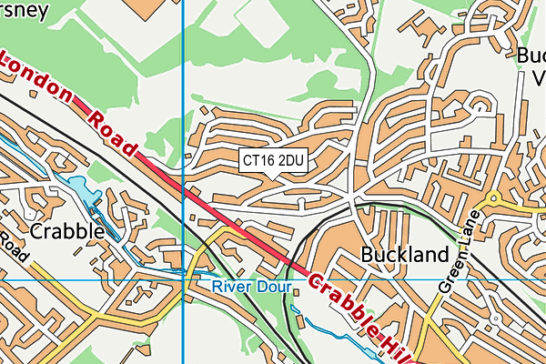 CT16 2DU map - OS VectorMap District (Ordnance Survey) CT16 2DU map - OS VectorMap District (Ordnance Survey)