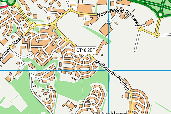 CT16 2EF map - OS VectorMap District (Ordnance Survey) CT16 2EF map - OS VectorMap District (Ordnance Survey)