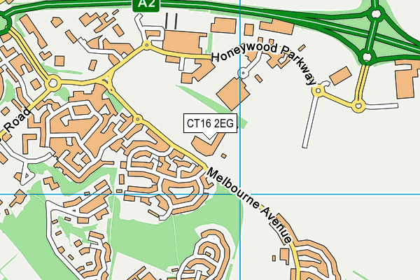 CT16 2EG map - OS VectorMap District (Ordnance Survey) CT16 2EG map - OS VectorMap District (Ordnance Survey)