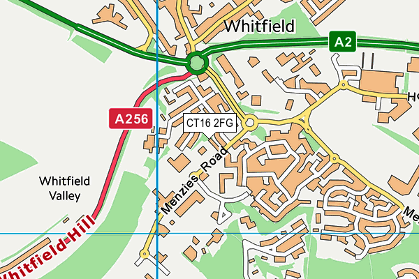 CT16 2FG map - OS VectorMap District (Ordnance Survey) CT16 2FG map - OS VectorMap District (Ordnance Survey)