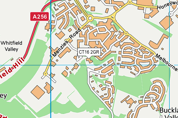 CT16 2GR map - OS VectorMap District (Ordnance Survey) CT16 2GR map - OS VectorMap District (Ordnance Survey)