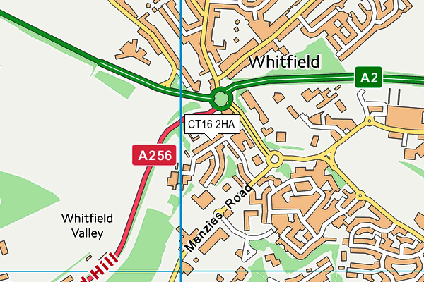 CT16 2HA map - OS VectorMap District (Ordnance Survey) CT16 2HA map - OS VectorMap District (Ordnance Survey)