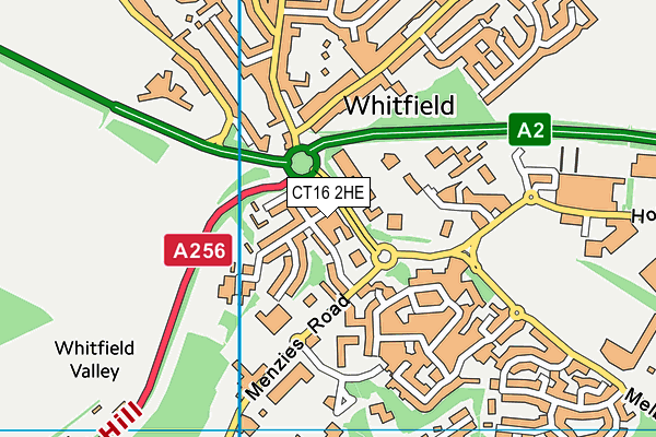 CT16 2HE map - OS VectorMap District (Ordnance Survey) CT16 2HE map - OS VectorMap District (Ordnance Survey)
