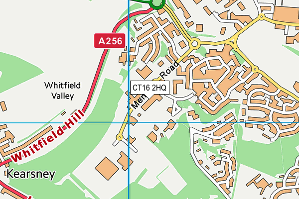 CT16 2HQ map - OS VectorMap District (Ordnance Survey) CT16 2HQ map - OS VectorMap District (Ordnance Survey)
