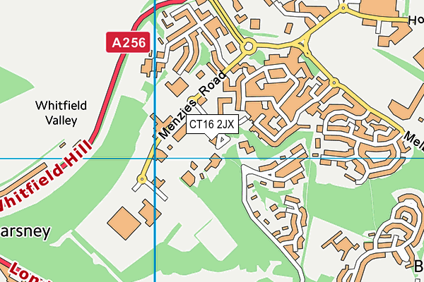 CT16 2JX map - OS VectorMap District (Ordnance Survey) CT16 2JX map - OS VectorMap District (Ordnance Survey)