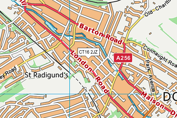 CT16 2JZ map - OS VectorMap District (Ordnance Survey) CT16 2JZ map - OS VectorMap District (Ordnance Survey)