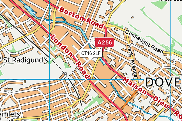 CT16 2LF map - OS VectorMap District (Ordnance Survey) CT16 2LF map - OS VectorMap District (Ordnance Survey)