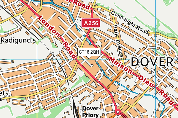 CT16 2QH map - OS VectorMap District (Ordnance Survey) CT16 2QH map - OS VectorMap District (Ordnance Survey)